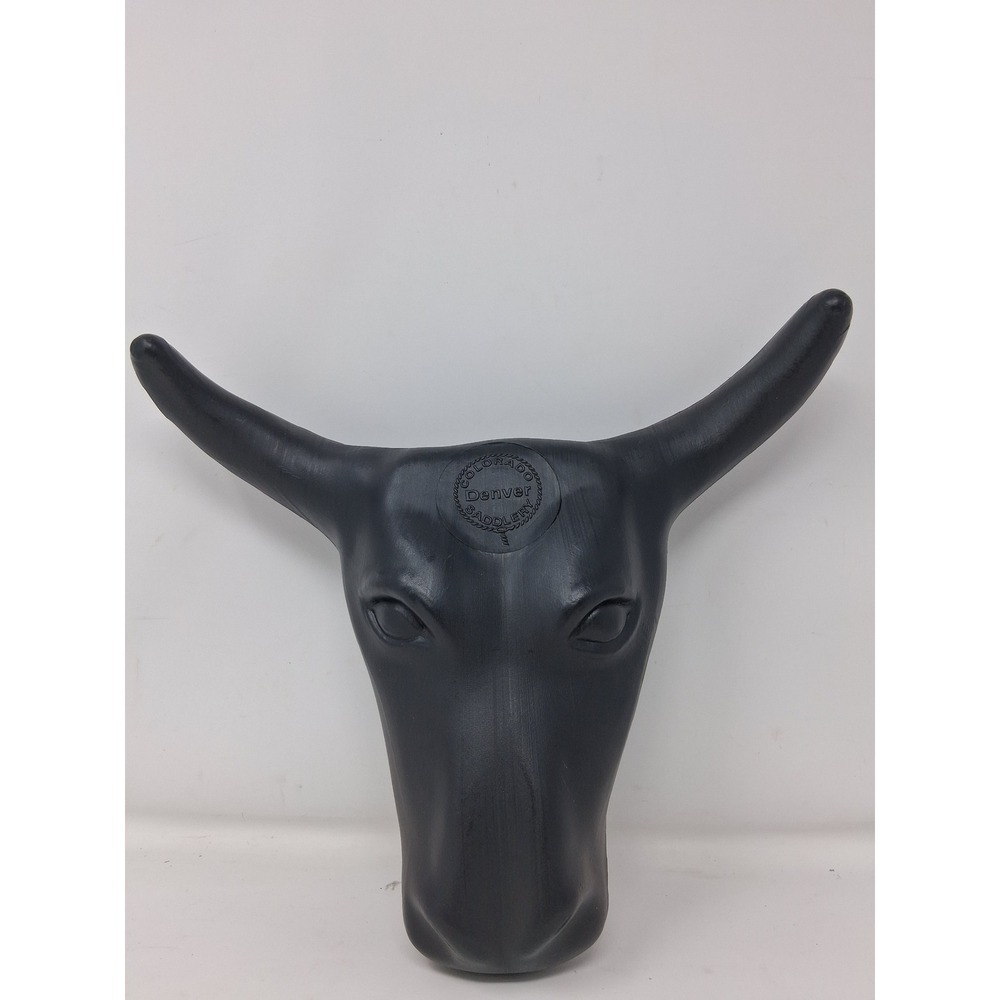 Colorado Saddlery Jr Steer Head Roping Dummy Black Plastic 14-31 11in Horns. Y - Picture 2 of 11